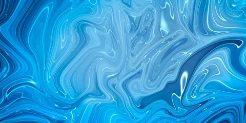 Marbled blue abstract background. Liquid marble pattern. Stock Illustration