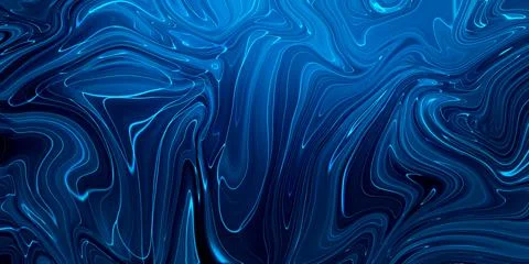 Marbled blue abstract background. Liquid marble pattern. Stock Illustration
