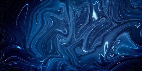 Marbled blue abstract background. Liquid marble pattern. Stock Illustration