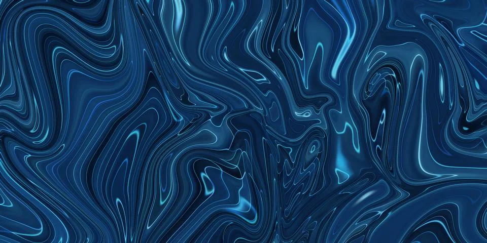Marbled blue abstract background. Liquid marble pattern. Stock Illustration
