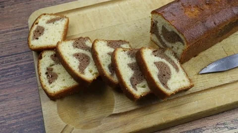 Marbled chocolate sliced Stock Footage 150642612