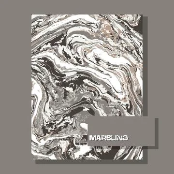 Marbled gray nature abstract background. Liquid marble pattern. Vector fluid 스톡 일러스트