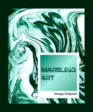 Marbled green abstract background. Liquid marble pattern. Vector fluid texture 스톡 일러스트