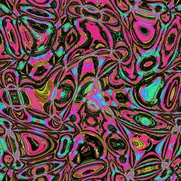Marbled jewel abstract pattern in neon bright colors. Continuous background Stock Illustration