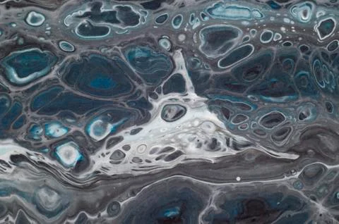 Marbled marine abstract background. Liquid acrylic marble pattern Stock Photos