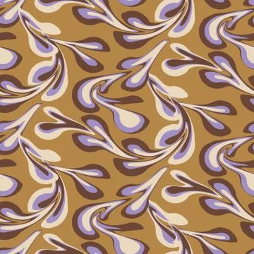 Marbled paper seamless vector pattern in brown Illustrazione stock