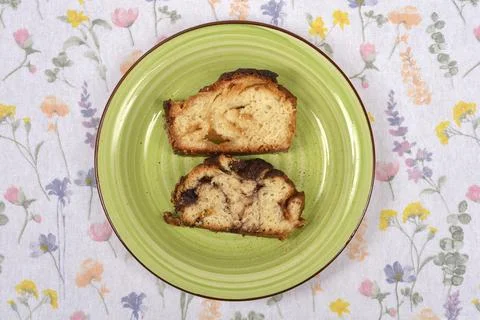 Marbled Sweet Bread Slices Stock Photos