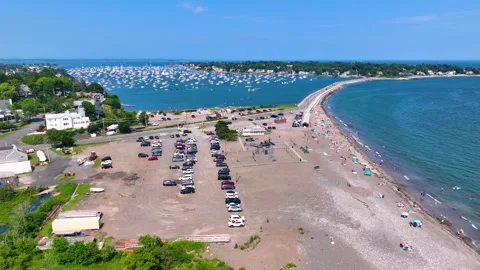 Marblehead Harbor aerial view, Marblehead, Massachusetts, USA Stock Footage 270967341