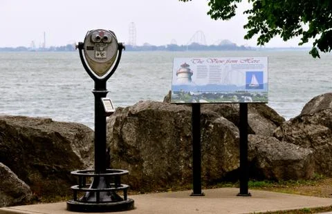 Marblehead lighthouse view finder 写真素材