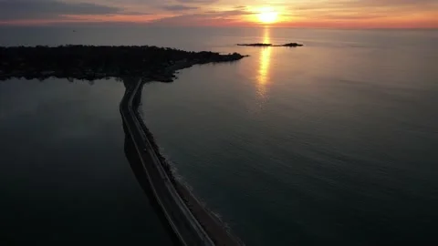Marblehead Neck Causeway Stock Footage 238374092