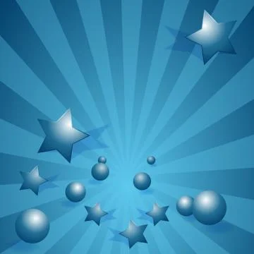 Marbles and stars Stock Illustration