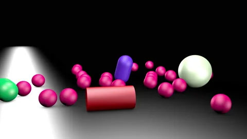 Marbles animation C4d - 4K - ProRes Stock Footage 143793606