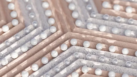 Marbles Path 3D loop animation Stock Footage 300179658