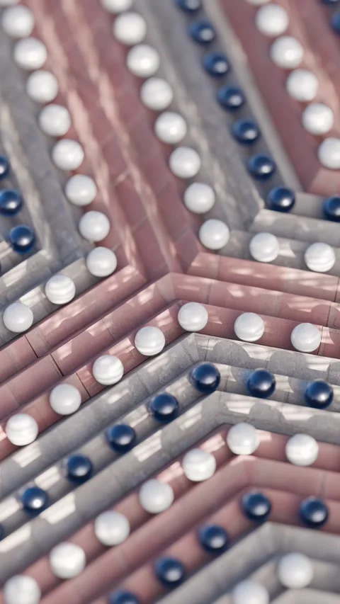 Marbles Path 3D loop animation Stock Footage 300179973