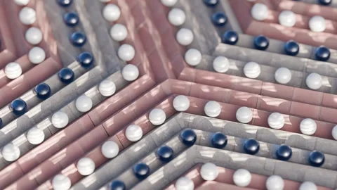 Marbles Path 3D loop animation Stock Footage 300180581