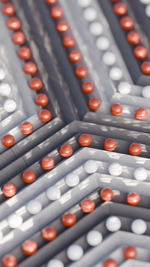 Marbles Path 3D loop animation Stock Footage 300180813