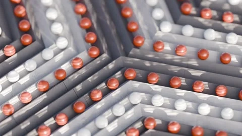 Marbles Path 3D loop animation Stock Footage 300181096