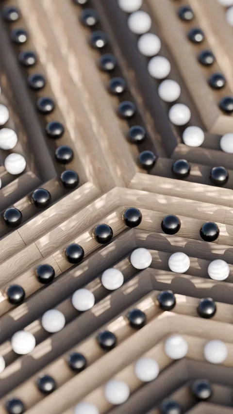 Marbles Path 3D loop animation Stock Footage 300181386