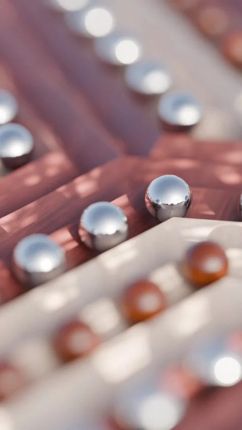 Marbles Path 3D loop animation Stock Footage 300182495