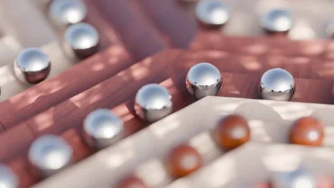 Marbles Path 3D loop animation Stock Footage 300182978