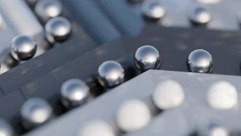 Marbles Path 3D loop animation Stock Footage 300183566