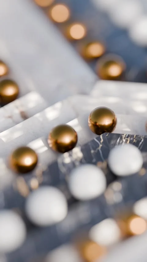 Marbles Path 3D loop animation Stock Footage 300183734