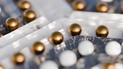 Marbles Path 3D loop animation Stock Footage 300183934