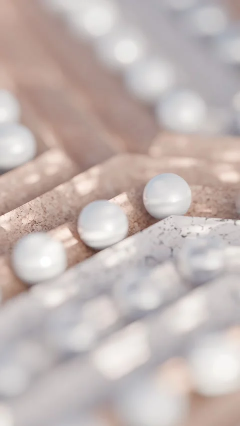 Marbles Path 3D loop animation Stock Footage 300184289