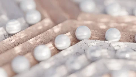 Marbles Path 3D loop animation Stock Footage 300184489