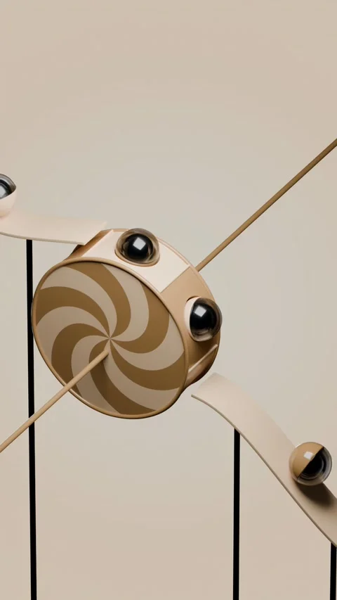 Marbles Path 3D loop animation Stock Footage 300188382