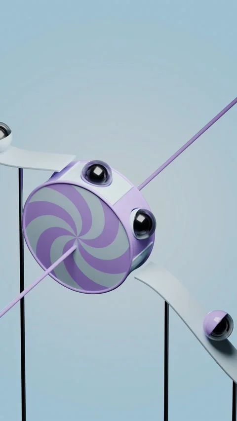 Marbles Path 3D loop animation Stock Footage 300188610