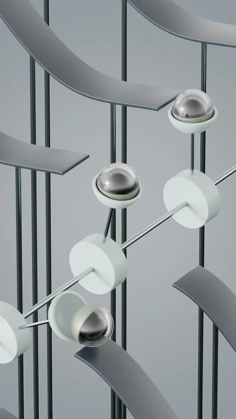 Marbles Path 3D loop animation Stock Footage 300188891