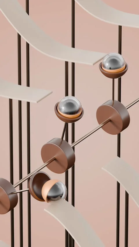 Marbles Path 3D loop animation Stock Footage 300189284