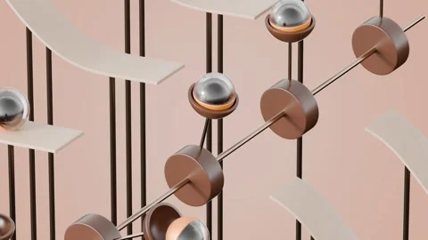 Marbles Path 3D loop animation Stock Footage 300189370