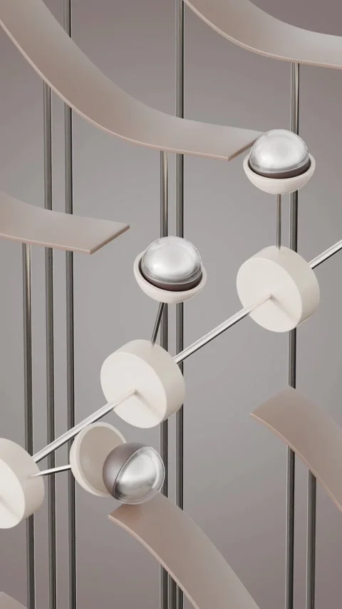 Marbles Path 3D loop animation Stock Footage 300189450