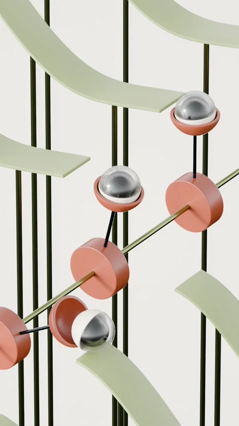 Marbles Path 3D loop animation Stock Footage 300189667