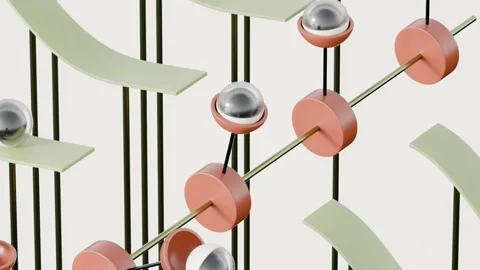 Marbles Path 3D loop animation Stock Footage 300189746