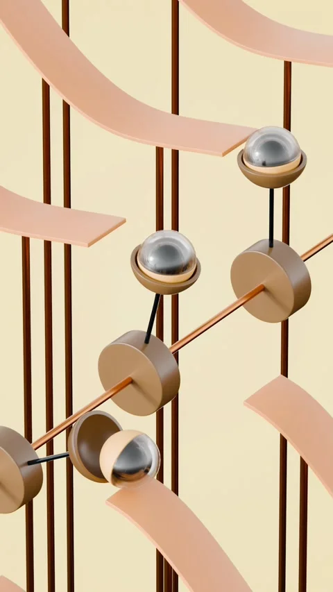 Marbles Path 3D loop animation Stock Footage 300189827