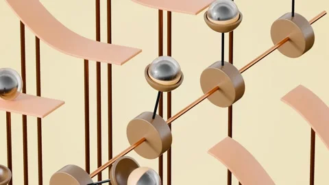 Marbles Path 3D loop animation Stock Footage 300189898