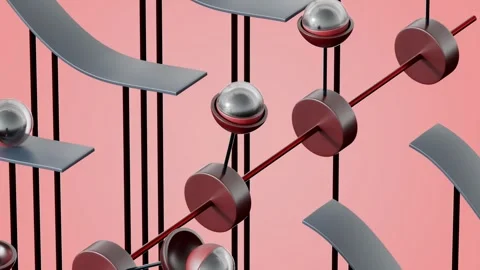 Marbles Path 3D loop animation Stock Footage 300190043