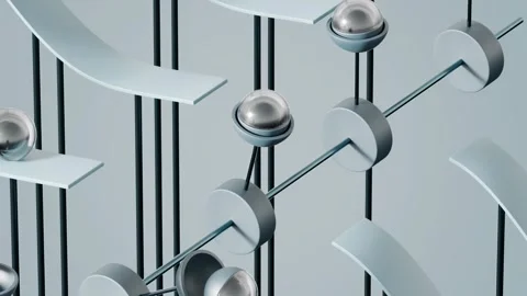 Marbles Path 3D loop animation Stock Footage 300190265