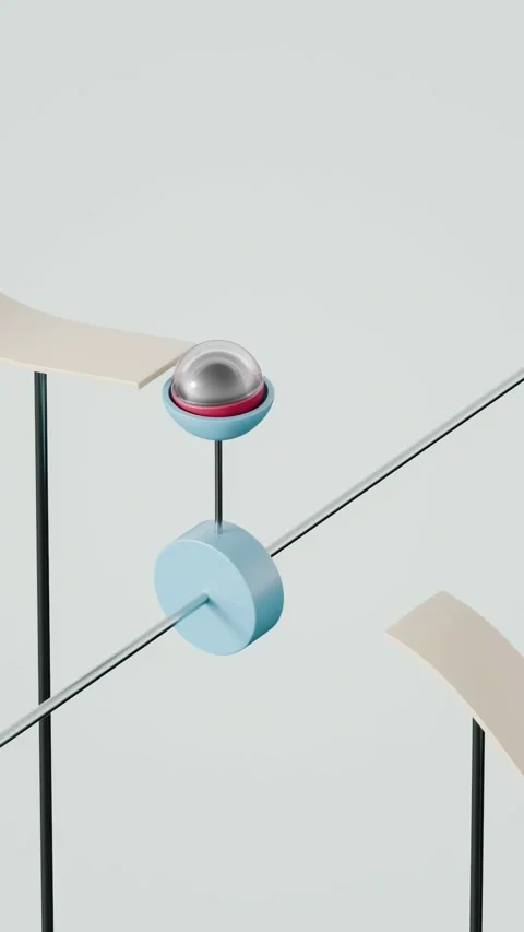 Marbles Path 3D loop animation Stock Footage 300190531