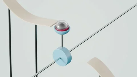 Marbles Path 3D loop animation Stock Footage 300190642