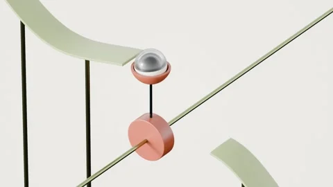 Marbles Path 3D loop animation Stock Footage 300190890