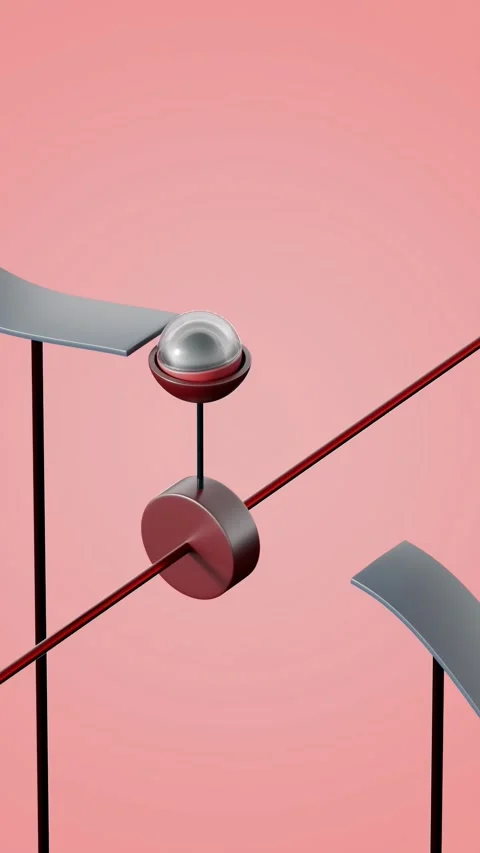 Marbles Path 3D loop animation Stock Footage 300190947