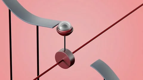 Marbles Path 3D loop animation Stock Footage 300191007