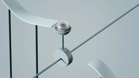 Marbles Path 3D loop animation Stock Footage 300191157