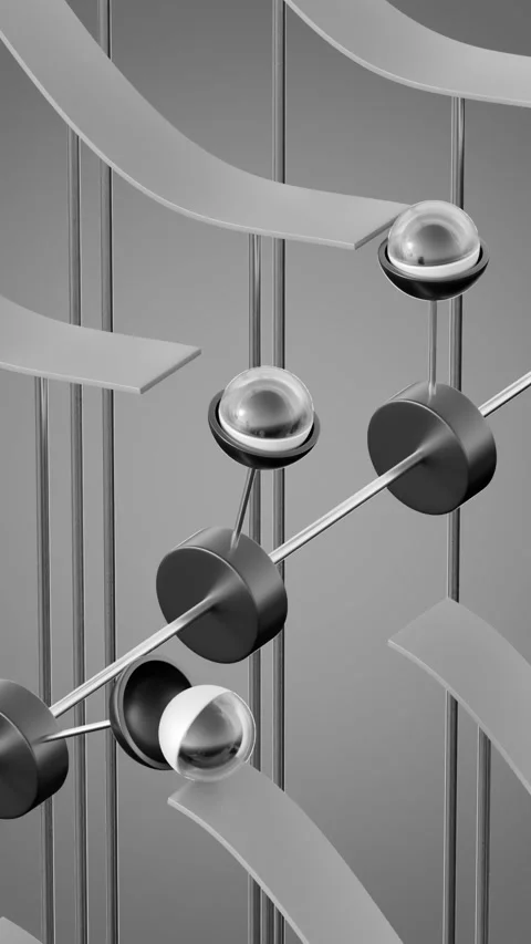 Marbles Path 3D loop animation Stock Footage 300191279