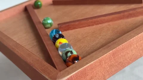 Marbles Racing landing corner shot Stock Footage 300734997