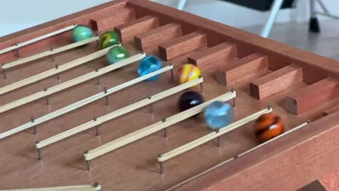Marbles Racing launch slo-mo Stock Footage 300734999